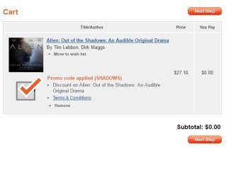 Gratis: Alien-Hörbuch "Out of the Shadows" für 0 Euro bei Audible