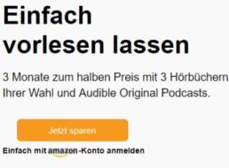 Audible: Drei Monate Hörbuch-Abo für je 4,95 statt 9,95 Euro