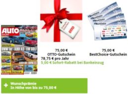 Auto Zeitung: Jahresabo für 73,75 Euro mit Gutschein über 75 Euro