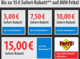 Völkner: 5 – 15 Euro Rabatt auf Fritz-Produkte von AVM