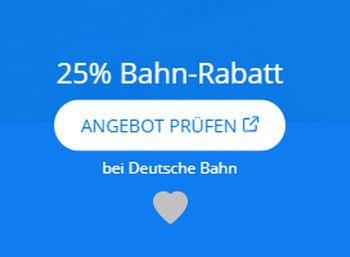 Travelzoo: Bahntickets mit pauschal 25 Prozent Rabatt für Reisen bis November