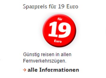 Deutsche Bahn: Mit dem Sparpreis für 19 Euro quer durch Deutschland