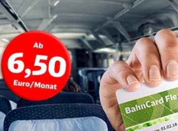 Wieder da: BahnCard Flex mit monatlicher Kündigung ab 6,50 Euro