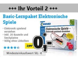 Conrad: Lernpaket Elektronische Spiele ab 50 Euro Bestellwert geschenkt