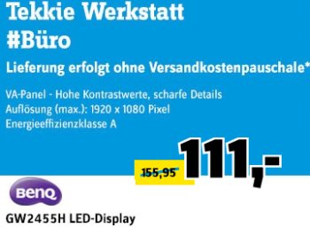 Conrad: LED-Monitor BenQ GW2455H für 105,45 Euro frei Haus