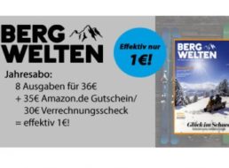 Schnäppchen-Abo: "Bergwelten" achtmal für zusammen einen Euro frei Haus