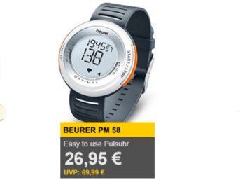 Allyouneed: Pulsuhr Beurer PM 58 für 26,95 Euro frei Haus