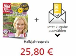 "Bild der Frau": Halbjahresabo für 25,80 Euro mit Prämien über 25 Euro