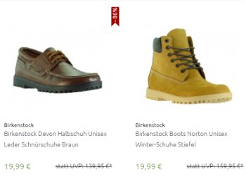 Birkenstock: Schuhe und Stiefel für 19,95 Euro frei Haus