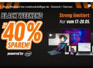 Notebooksbilliger: "Black Weekend" mit bis zu 40 Prozent Rabatt 