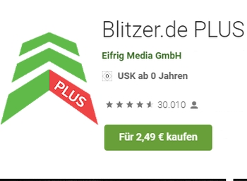 Blitzer Plus: App jetzt mit 50 Prozent Rabatt für 2,49 Euro bei Google Play