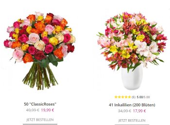 Blumeideal: 50 bunte Rosen für 24,98 Euro frei Haus 