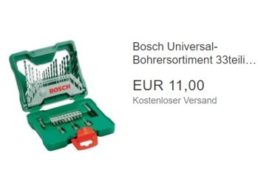 Bosch: Universal-Bohrersortiment mit 33 Teilen für 11 Euro frei Haus