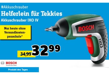 Conrad: Akkuschrauber Bosch IXO IV für 32,99 Euro frei Haus