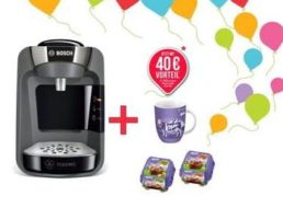 Bosch: Tassimo Suny mit 40-Euro-Gutschein und Zubehör für 49,99 Euro