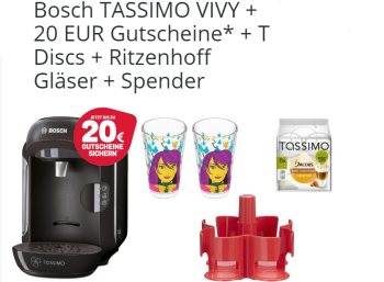 Ebay: Bosch Tassimo Vivy mit 20 Euro-Gutscheinen & mehr für 39,99 Euro