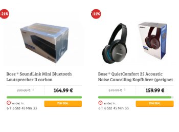 Dealclub: Kopfhörer "Bose QuietComfort 25" für 159,99 Euro frei Haus