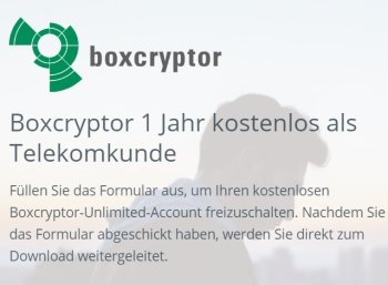 Gratis: Jahreslizenz von Boxcryptor im Wert von 36 Euro für Telekom-Kunden