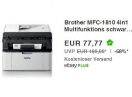 Ebay: 4-in-1-Laserdrucker Brother MFC-1810 für 77,77 Euro frei Haus