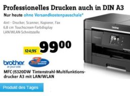 Brother: A3-Drucker MFC-J5320DW mit WLAN für 87,90 Euro frei Haus