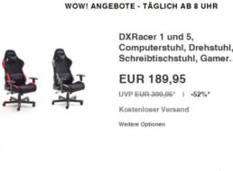 Ebay: Bürostuhl / Gamingstuhl DXRacer 1 für 189,95 Euro frei Haus