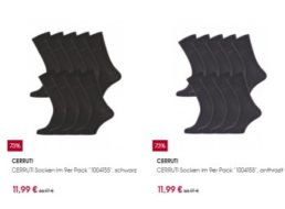 Cerruti: Neun Paar Socken für 11,99 Euro frei Haus