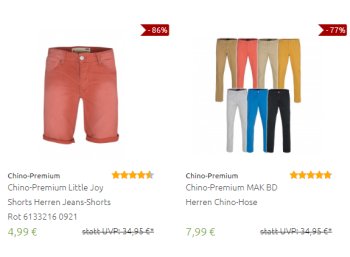 Outlet46: Wrangler-Sale und Chinos für 7,99 Euro