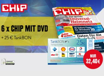 Sechs Ausgaben "Chip mit DVD" für 7,20 Euro frei Haus