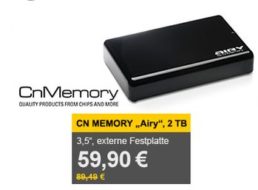 Allyouneed: Externe Festplatte mit zwei TByte für 59,90 Euro