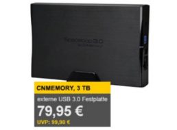 Allyouneed: CnMemory Spaceloop 3.0 mit drei TByte  für 79,95 Euro frei Haus