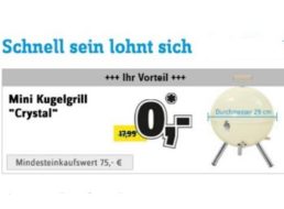 Conrad: Mini-Kugelgrill "Crystal" geschenkt zu Bestellungen ab 75 Euro