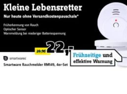 Conrad: 4er-Set Rauchwarnmelder mit sehr guten Rezensionen für 22 Euro frei Haus