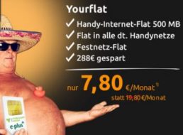 Crash-Tarife: Allnet-Flat inklusive 500 MByte für 7,80 Euro im Monat