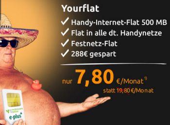 Bei Crash-Tarife.de gibt es im Moment ein Allnet-Flat-Angebot von Mobilcom-Debitel für 7, 80 im Monat. (Bild: Crash-Tarife)