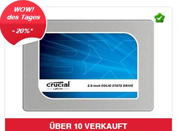 Crucial BX100 SSD mit 500 GByte für 159,90 Euro