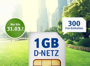 Jetzt mit LTE: GByte-Flat im D2-Netz mit 300 Freieinheiten für 6,99 Euro