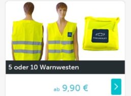 Dailydeal: Fünferpack Warnwesten für 9,90 Euro frei Haus