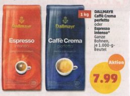 Penny: Kilopack Dallmayr-Kaffeebohnen für 7,99 Euro