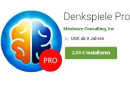 Gratis: App „Denkspiele Pro“ für kurze Zeit zum Nulltarif