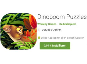 Gratis: App "Dinoboom Puzzles" bei Google Play zum Nulltarif