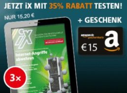 iX: Drei Ausgaben der Computerzeitschrift für 20 Cent frei Haus