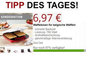 Druckerzubehoer.de: Waffeleisen für 6,97 Euro plus Versand 