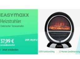 Allyouneed: Terrassen-Heizstrahler mit Kamineffekt (B-Ware) für 37,99 Euro