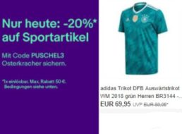 Ebay: 20 Prozent Rabatt auf Sportartikel für zwölf Stunden