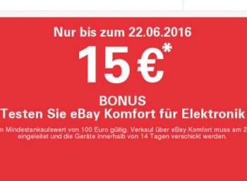 Ebay: 15 Euro Bonus beim Elektronik-Ankauf ab 100 Euro