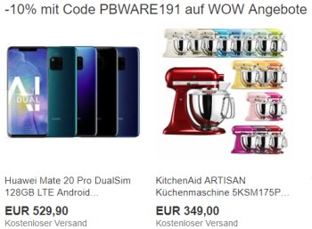 Nur noch wenige Tage: Zehn Prozent B-Ware-Rabatt bis Sonntag