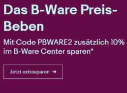 Ebay: 10 Prozent Rabatt auf bereits reudzierte B-Ware-Artikel