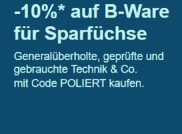 Ebay: 10 Prozent Rabatt auf B-Ware für wenige Tage