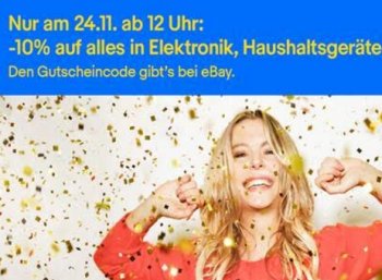 Ebay: Zehn Prozent Rabatt auf auf alles in Elektronik, Haushalt & Heimwerker