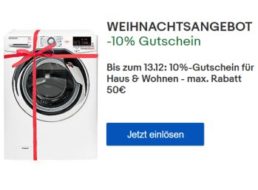 Ebay: Küchen- und Haushaltsartikel mit zehn Prozent Rabatt